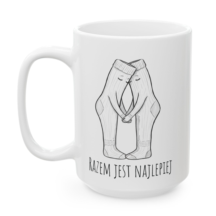 Kubek dla pary – skarpetki „RAZEM JEST NAJLEPIEJ”