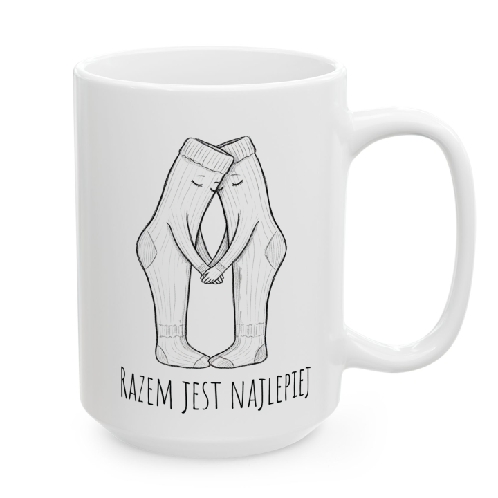 Kubek dla pary – skarpetki „RAZEM JEST NAJLEPIEJ”