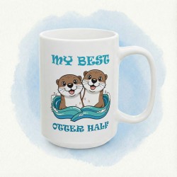 Kubek „My Best Otter Half” - urocze wydry dla par i zakochanych