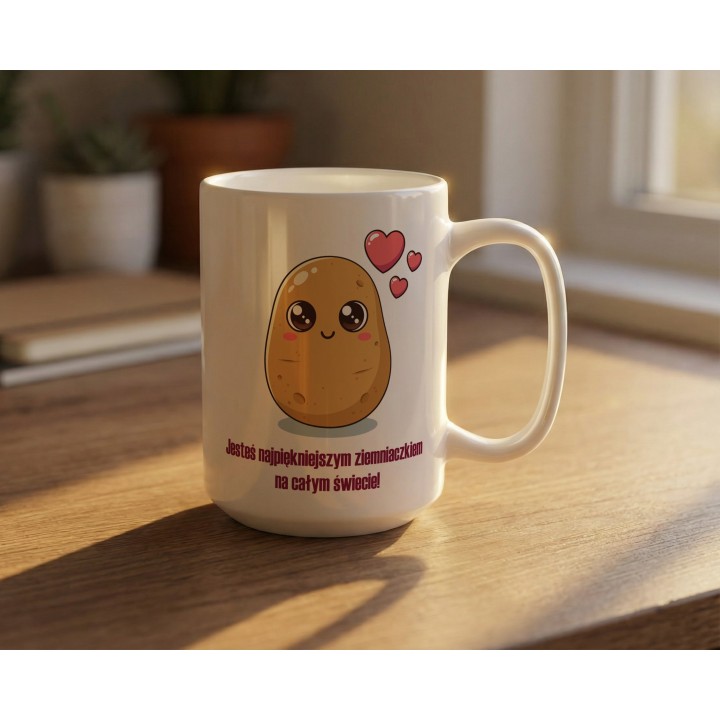 Kubek z nadrukiem „Najpiękniejszy ziemniaczek” - uroczy prezent na Walentynki i rocznicę
