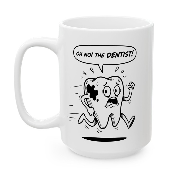 Kubek dla dentysty „OH NO! THE DENTIST!” – śmieszny prezent do gabinetu stomatologicznego