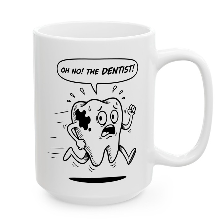 Kubek dla dentysty „OH NO! THE DENTIST!” – śmieszny prezent do gabinetu stomatologicznego