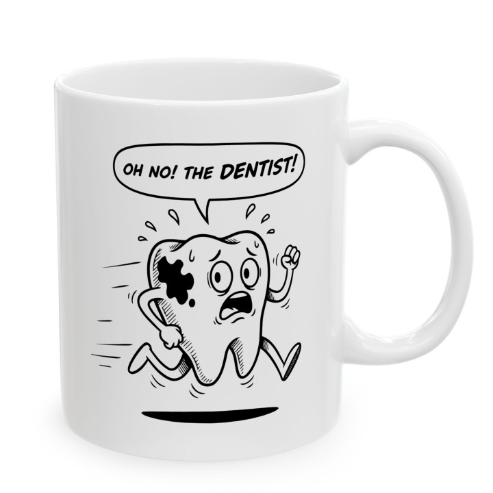Kubek dla dentysty „OH NO! THE DENTIST!” – śmieszny prezent do gabinetu stomatologicznego