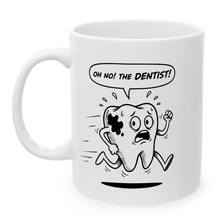 Kubek dla dentysty „OH NO! THE DENTIST!” – śmieszny prezent do gabinetu stomatologicznego
