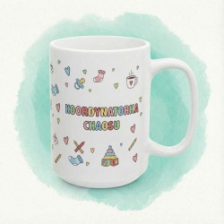 Kubek dla mamy „Koordynatorka Chaosu”  pastelowy bałagan pod kontrolą