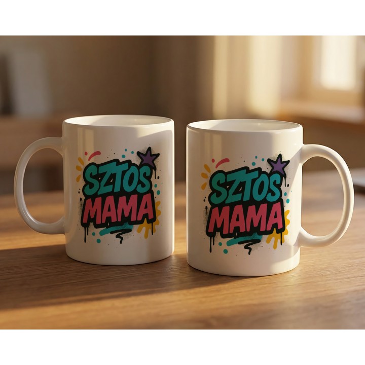 Kubek „Sztos Mama” – kubek dla mamy z napisem graffiti