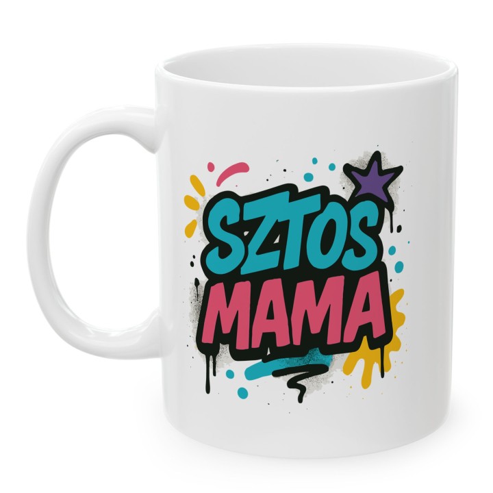 Kubek „Sztos Mama” – kubek dla mamy z napisem graffiti