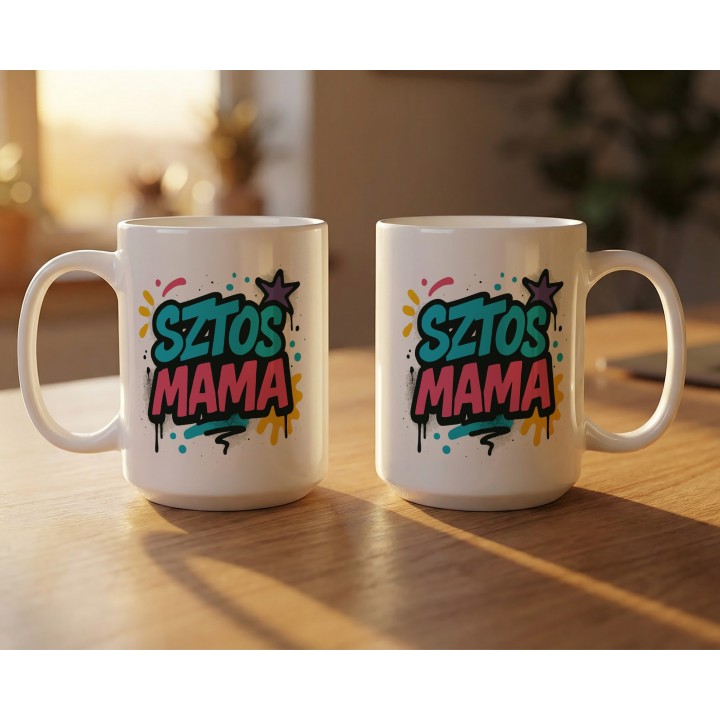 Kubek „Sztos Mama” – kubek dla mamy z napisem graffiti