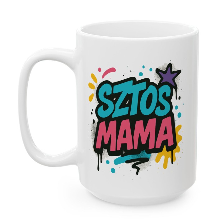 Kubek „Sztos Mama” – kubek dla mamy z napisem graffiti