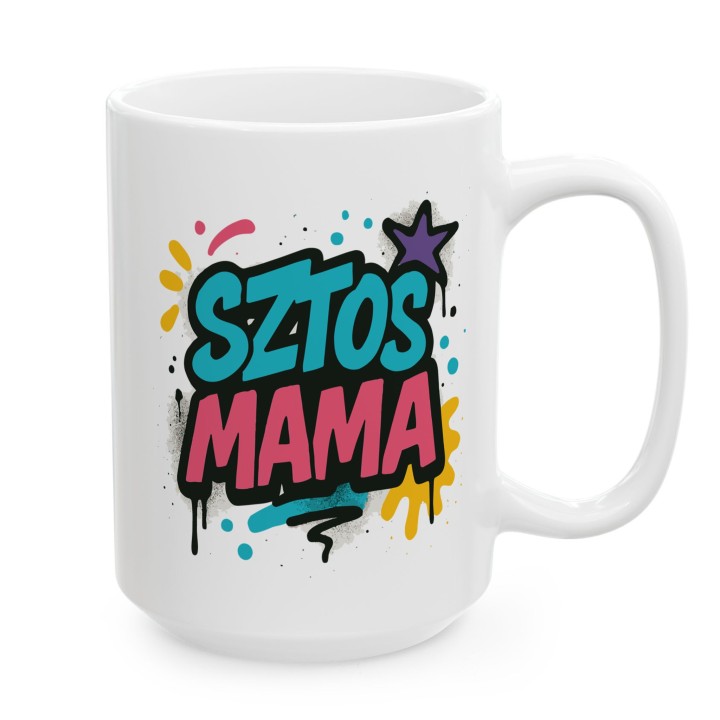 Kubek „Sztos Mama” – kubek dla mamy z napisem graffiti