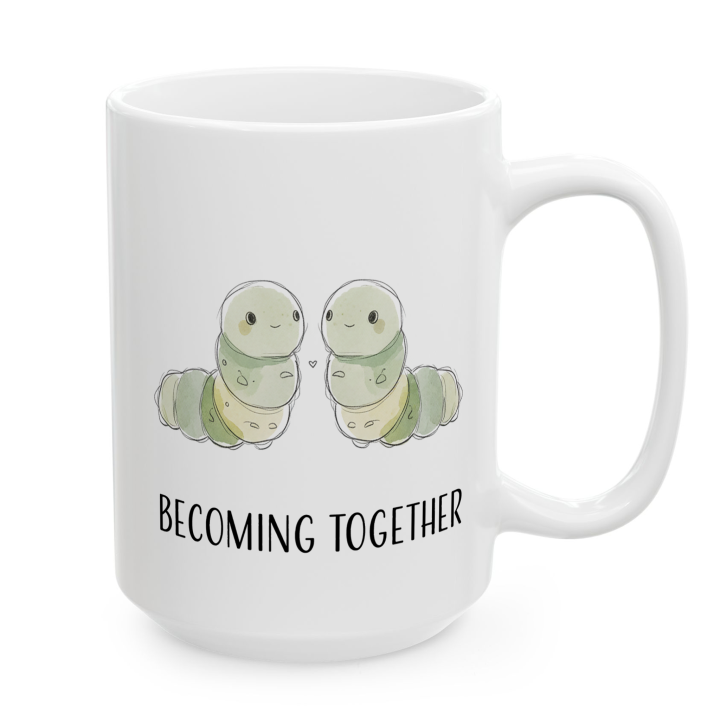 Kubek z nadrukiem „BECOMING TOGETHER” – gąsienice