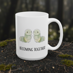 Kubek z nadrukiem dwie gąsienniczki  „BECOMING TOGETHER”
