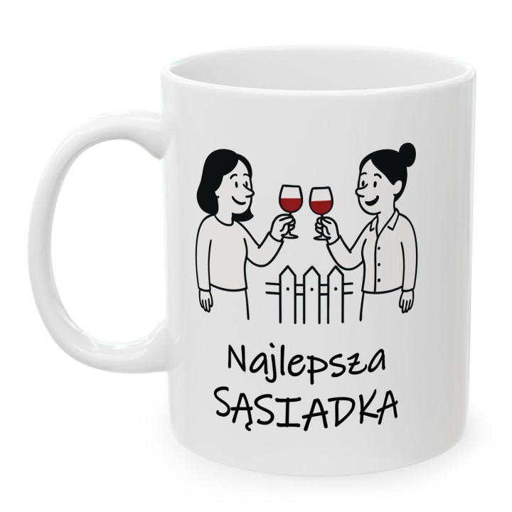 Kubek „Najlepsza Sąsiadka” – prezent dla sąsiadki z humorem