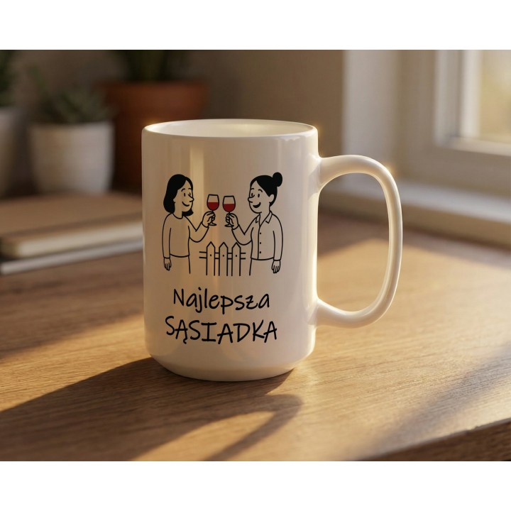 Kubek „Najlepsza Sąsiadka” – prezent dla sąsiadki z humorem