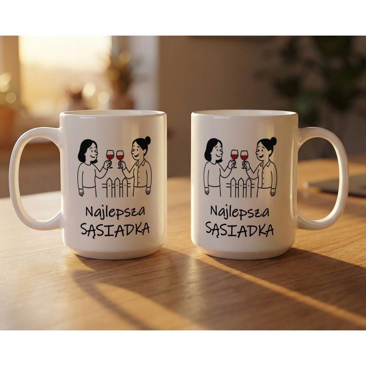 Kubek „Najlepsza Sąsiadka” – prezent dla sąsiadki z humorem