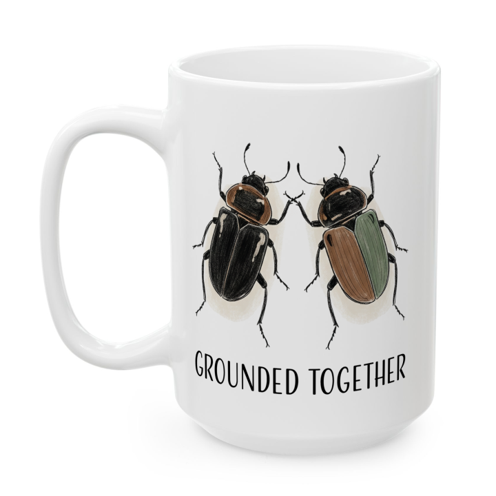 Kubek „GROUNDED TOGETHER” – chrząszcze dla pary