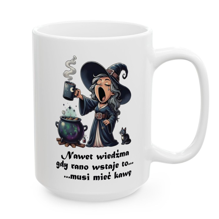 Kubek „Nawet wiedźma… musi mieć kawę” – śmieszny