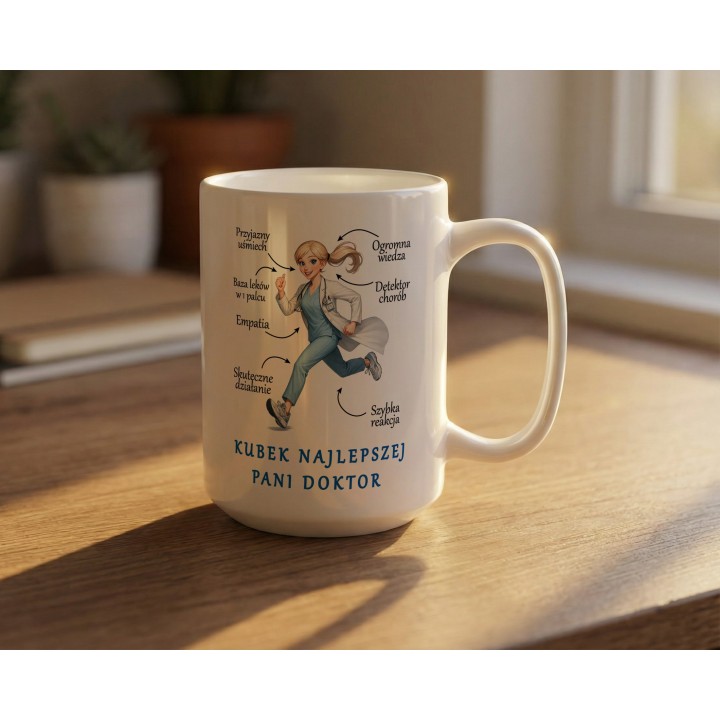 Kubek dla pani doktor „Najlepsza Pani Doktor” – prezent dla lekarki na dyżur