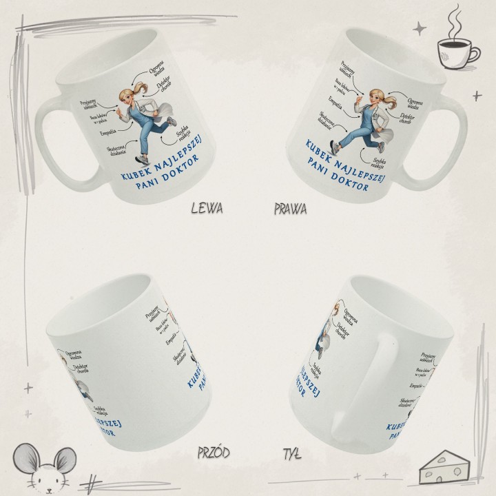 Kubek dla pani doktor „Najlepsza Pani Doktor” – prezent dla lekarki na dyżur