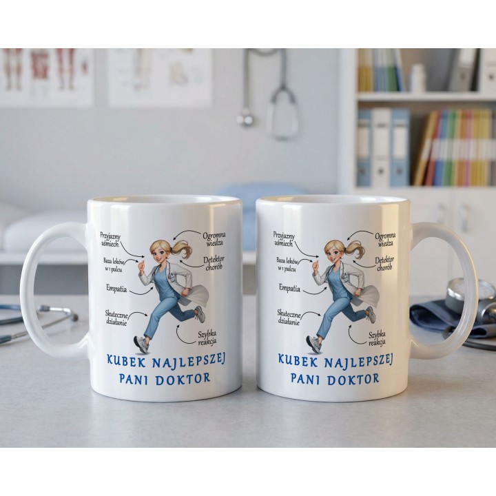 Kubek dla pani doktor „Najlepsza Pani Doktor” – prezent dla lekarki na dyżur