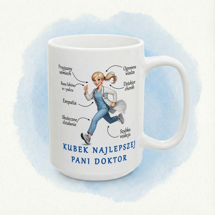 Kubek dla pani doktor „Najlepsza Pani Doktor” – prezent dla lekarki na dyżur