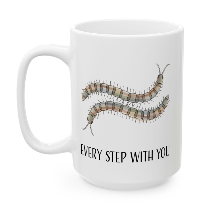 Kubek „EVERY STEP WITH YOU” – stonogi, romantyczny żart