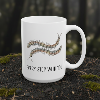 Kubek „EVERY STEP WITH YOU” – stonogi, romantyczny żart