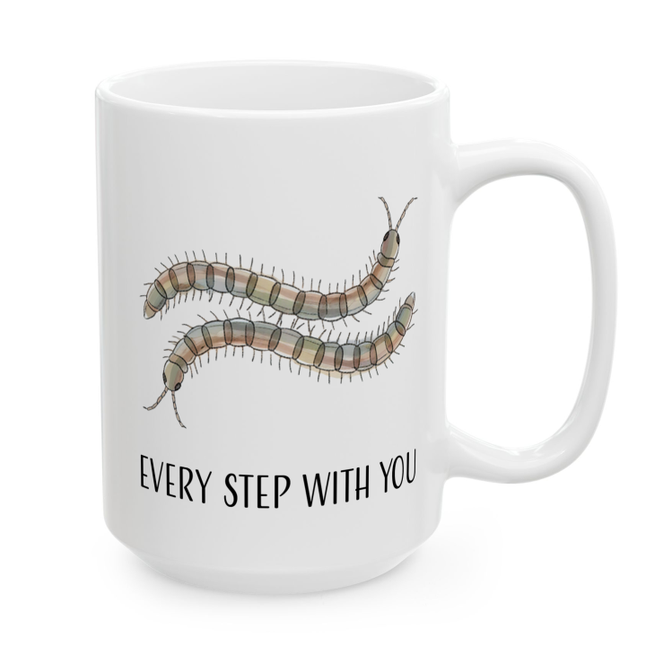 Kubek „EVERY STEP WITH YOU” – stonogi, romantyczny żart