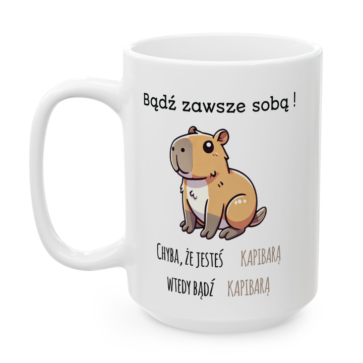 Kubek kapibara „Bądź zawsze sobą” – śmieszny