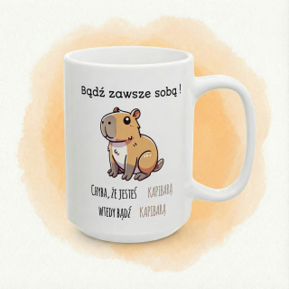 Kubek kapibara „Bądź zawsze sobą” – śmieszny