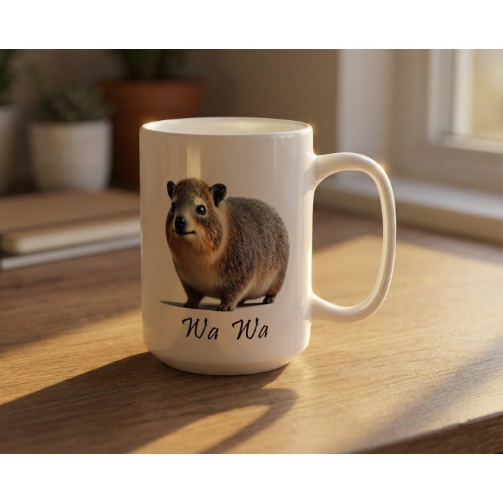 Kubek z góralkiem skalnym „Wa Wa” – zwierzaki Hyrax