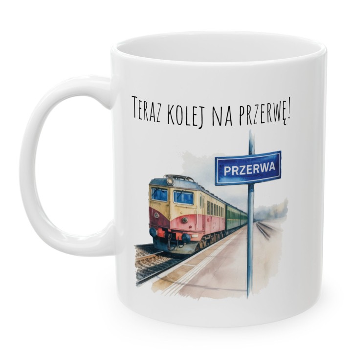 Kubek z pociągiem – „Teraz kolej na przerwę!”