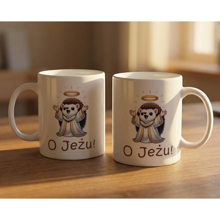 Kubek „O Jeżu!” z jeżem aniołkiem – gra słów