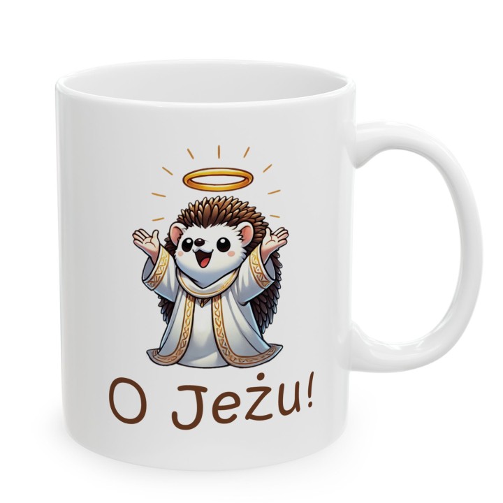 Kubek „O Jeżu!” z jeżem aniołkiem – gra słów