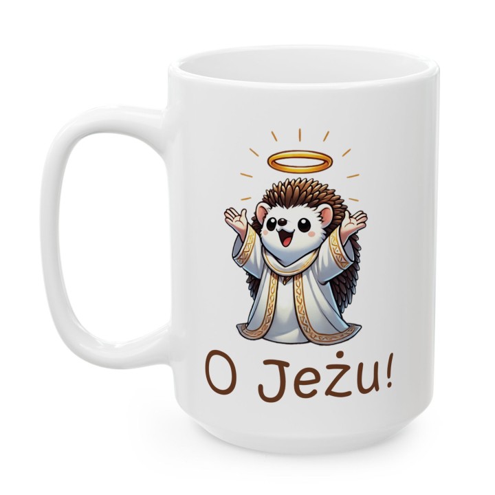 Kubek „O Jeżu!” z jeżem aniołkiem – gra słów