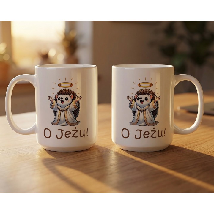 Kubek „O Jeżu!” z jeżem aniołkiem – gra słów