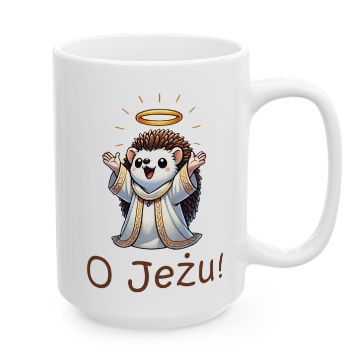 Kubek „O Jeżu!” z jeżem aniołkiem – gra słów