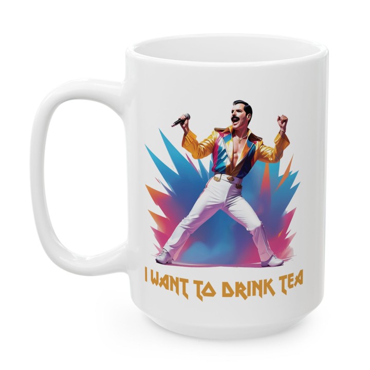 Kubek „I WANT TO DRINK TEA” – rockowy humor