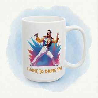 Kubek „I WANT TO DRINK TEA” – rockowy humor