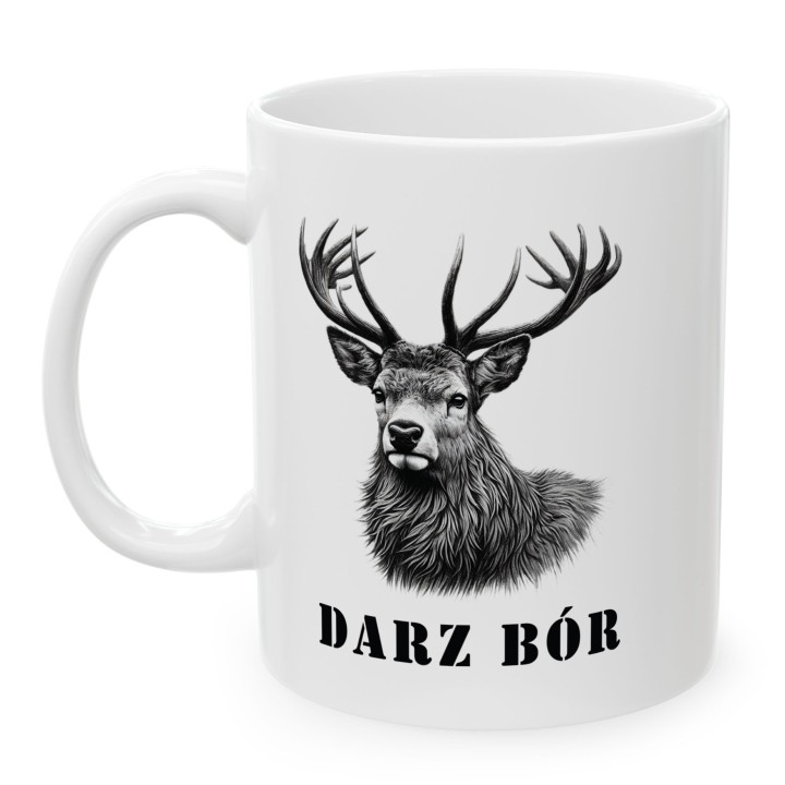 Kubek „Darz Bór” z jeleniem - klasyczny motyw
