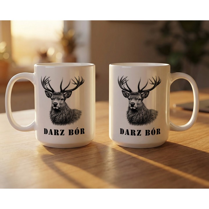 Kubek „Darz Bór” z jeleniem - klasyczny motyw