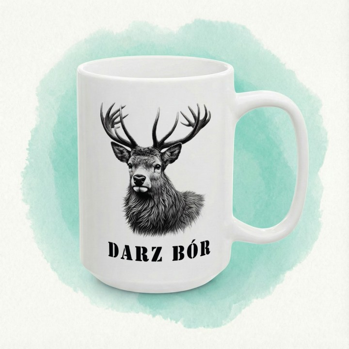 Kubek „Darz Bór” z jeleniem - klasyczny motyw