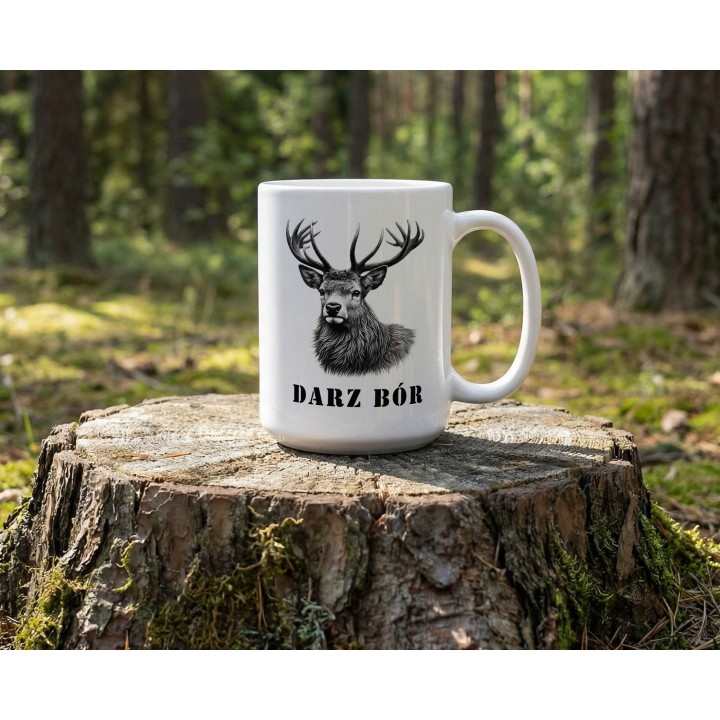 Kubek „Darz Bór” z jeleniem - klasyczny motyw