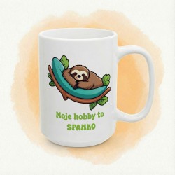 Kubek z leniwcem „Moje hobby to SPANKO”