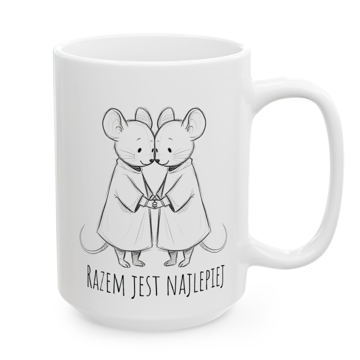 Kubek „RAZEM JEST NAJLEPIEJ” – myszki w duecie