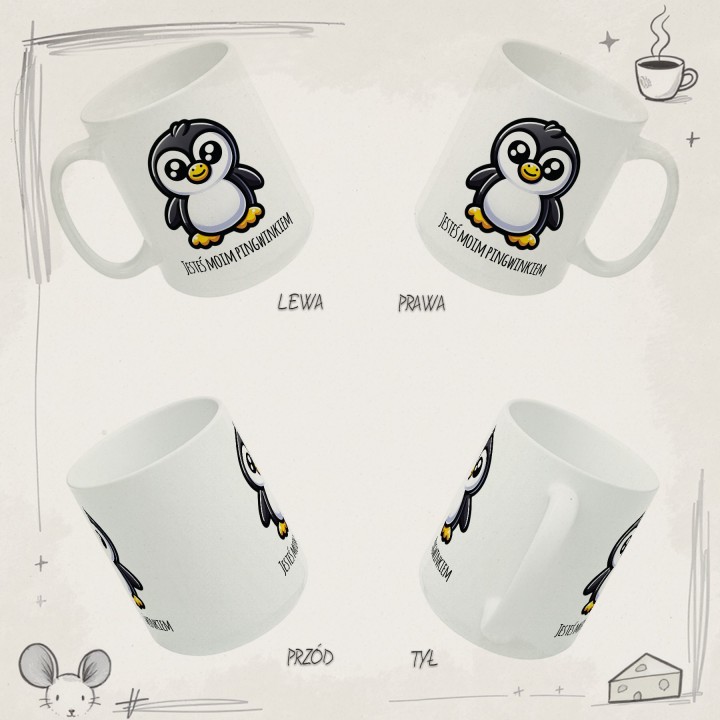 Kubek pingwinek – „JESTEŚ MOIM PINGWINKIEM” dla par