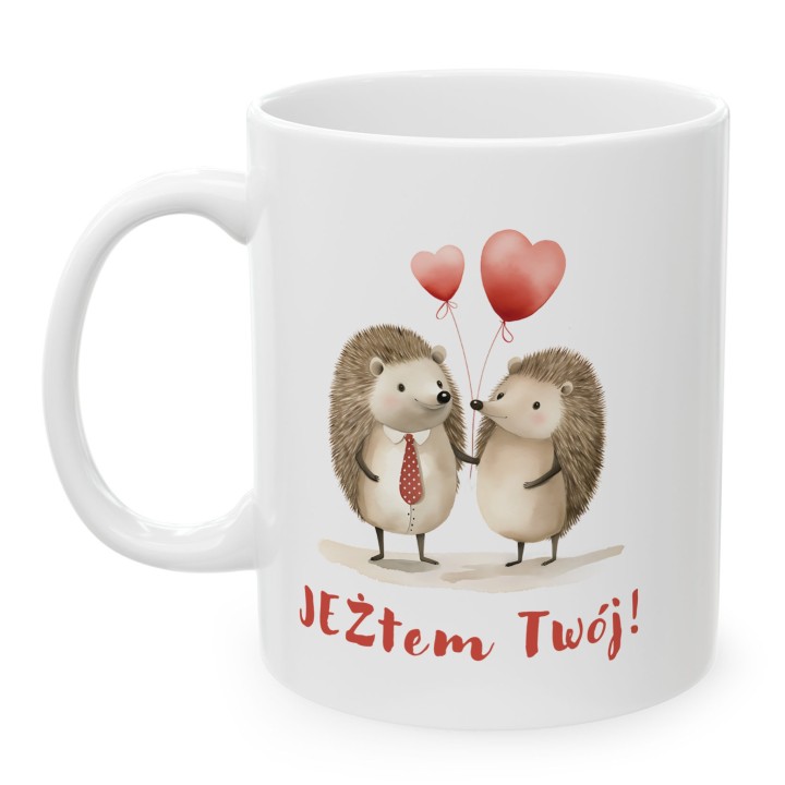 Kubek „JEŻtem Twój!” – romantyczne jeże dla pary