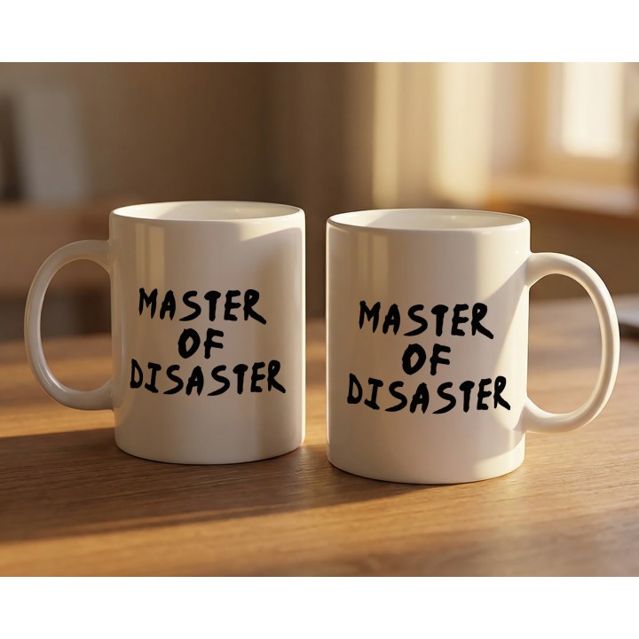 Kubek Master of Disaster – kubek z napisem dla mistrza chaosu