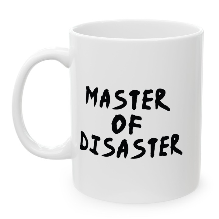Kubek Master of Disaster – kubek z napisem dla mistrza chaosu