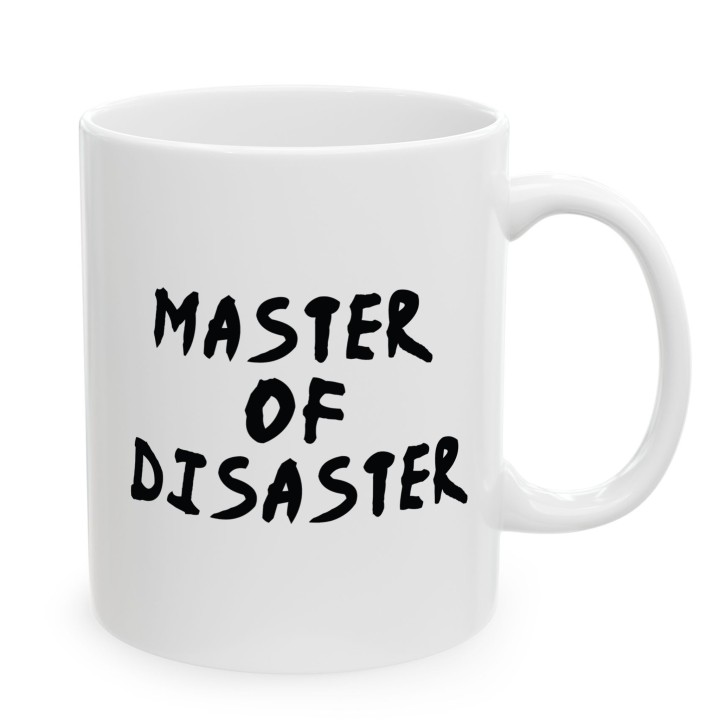 Kubek Master of Disaster – kubek z napisem dla mistrza chaosu
